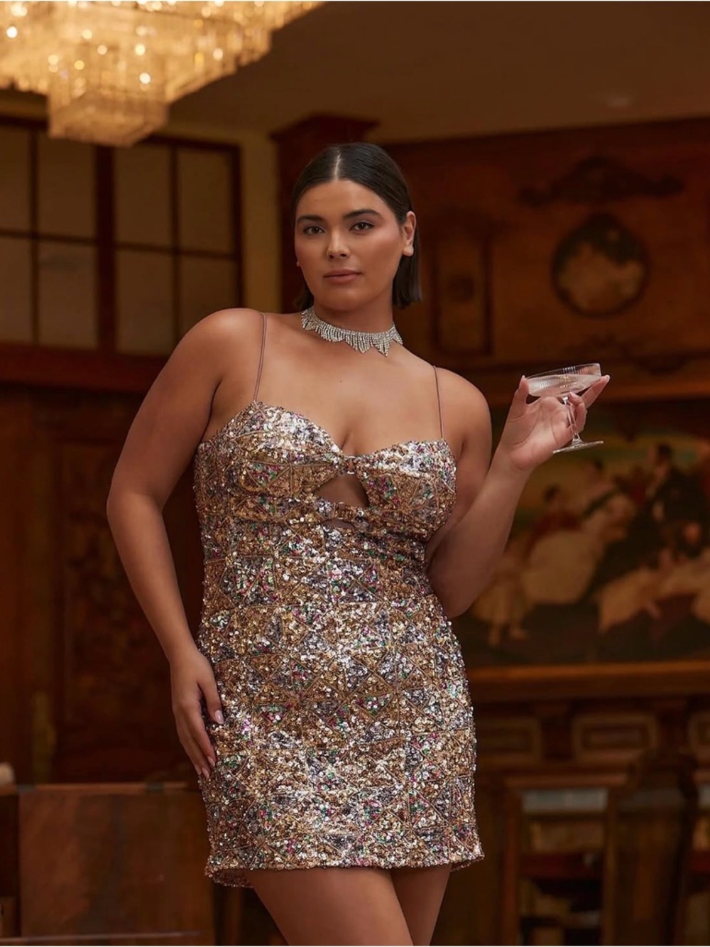 12th Tribe Sequin Mini Dress